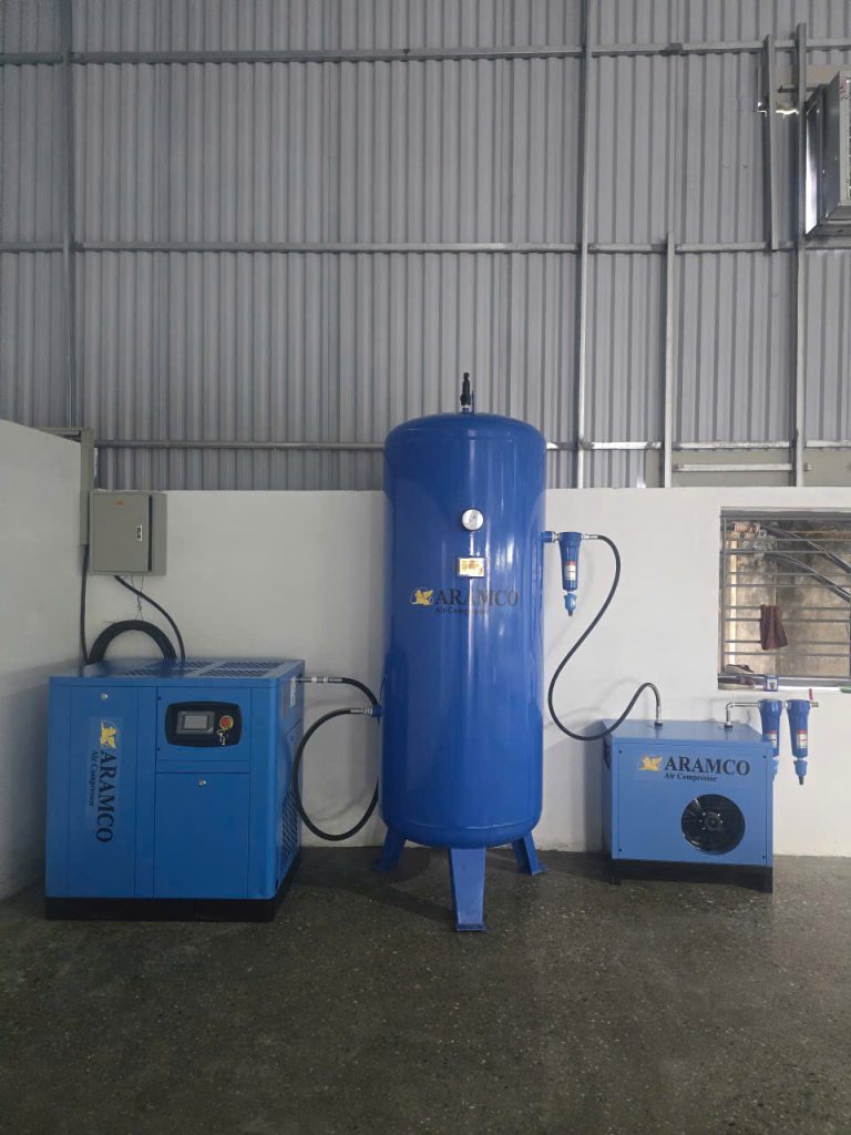 gian may nen khi truc vit bien tan 20hp baosi