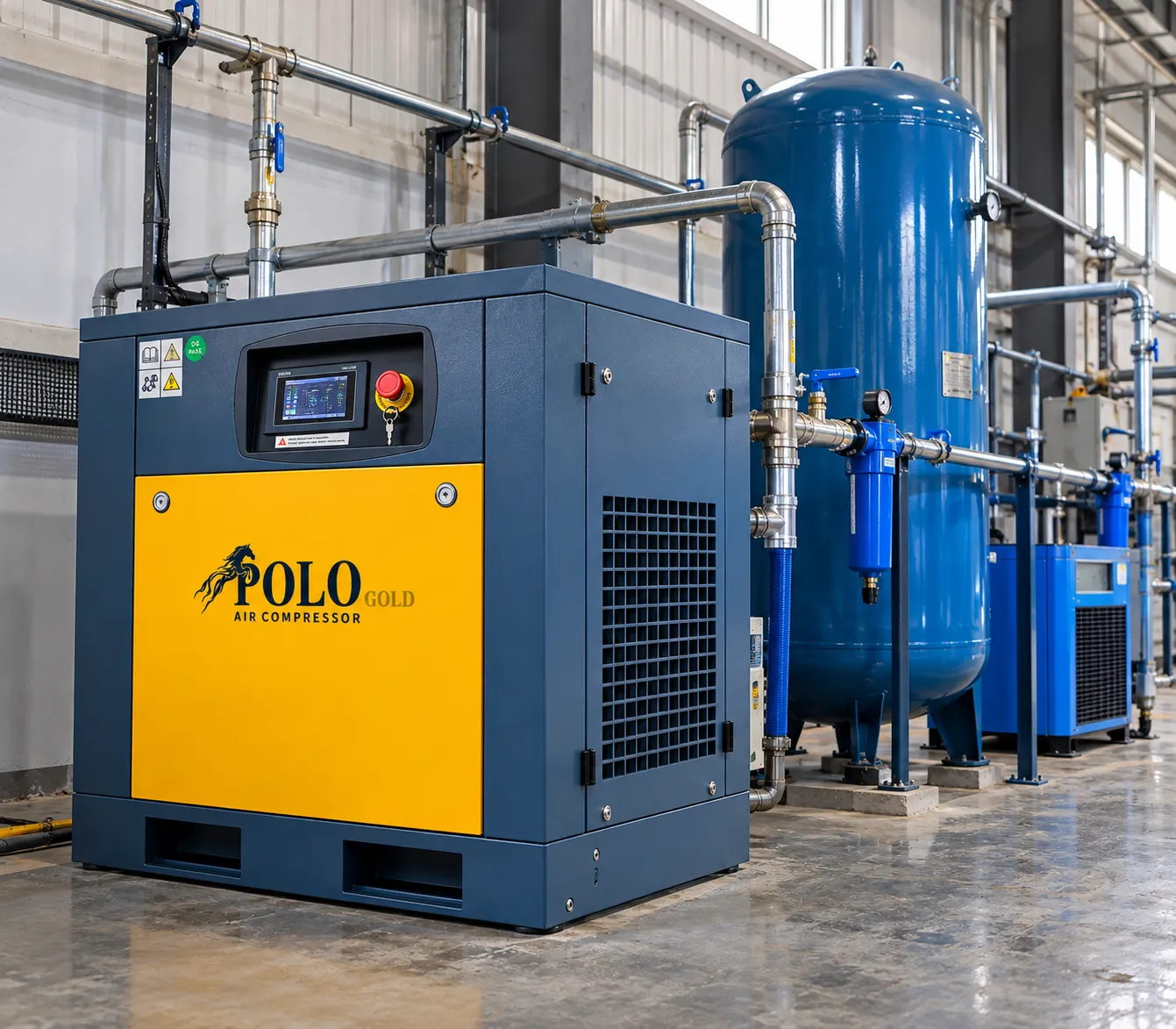 MÁY TRỤC VÍT BIẾN TẦN (Tiết Kiệm Điện) ZQV-30-8 17 Máy ZQV-30-8 vận hành ổn định trong hệ thống khí nén