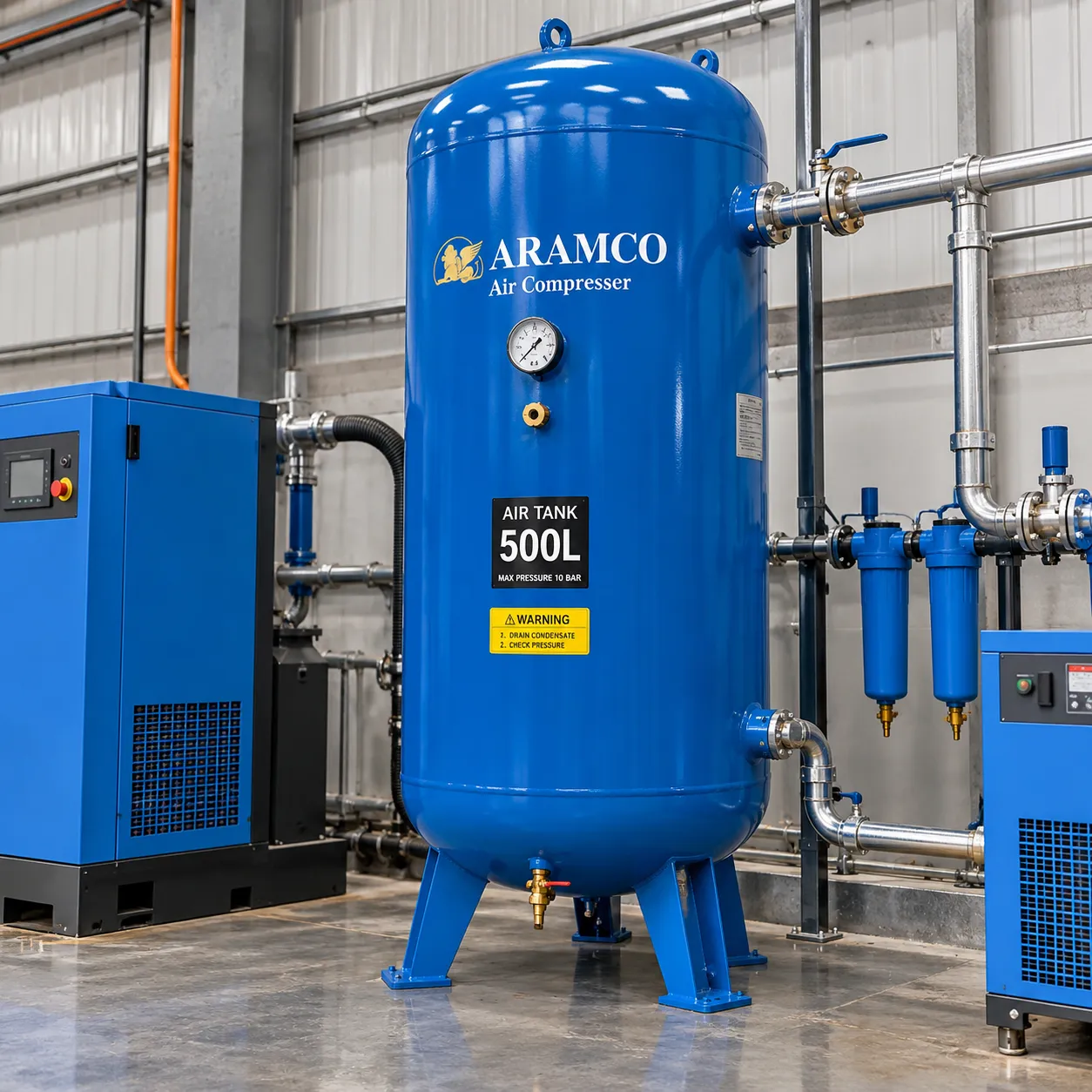 Bình tích khí ARAMCO đa dạng dung tích cho hệ thống khí nén