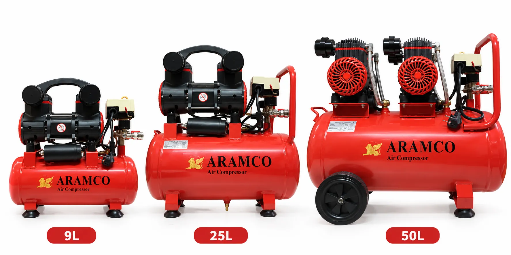 Các dòng máy nén khí không dầu ARAMCO với nhiều dung tích khác nhau