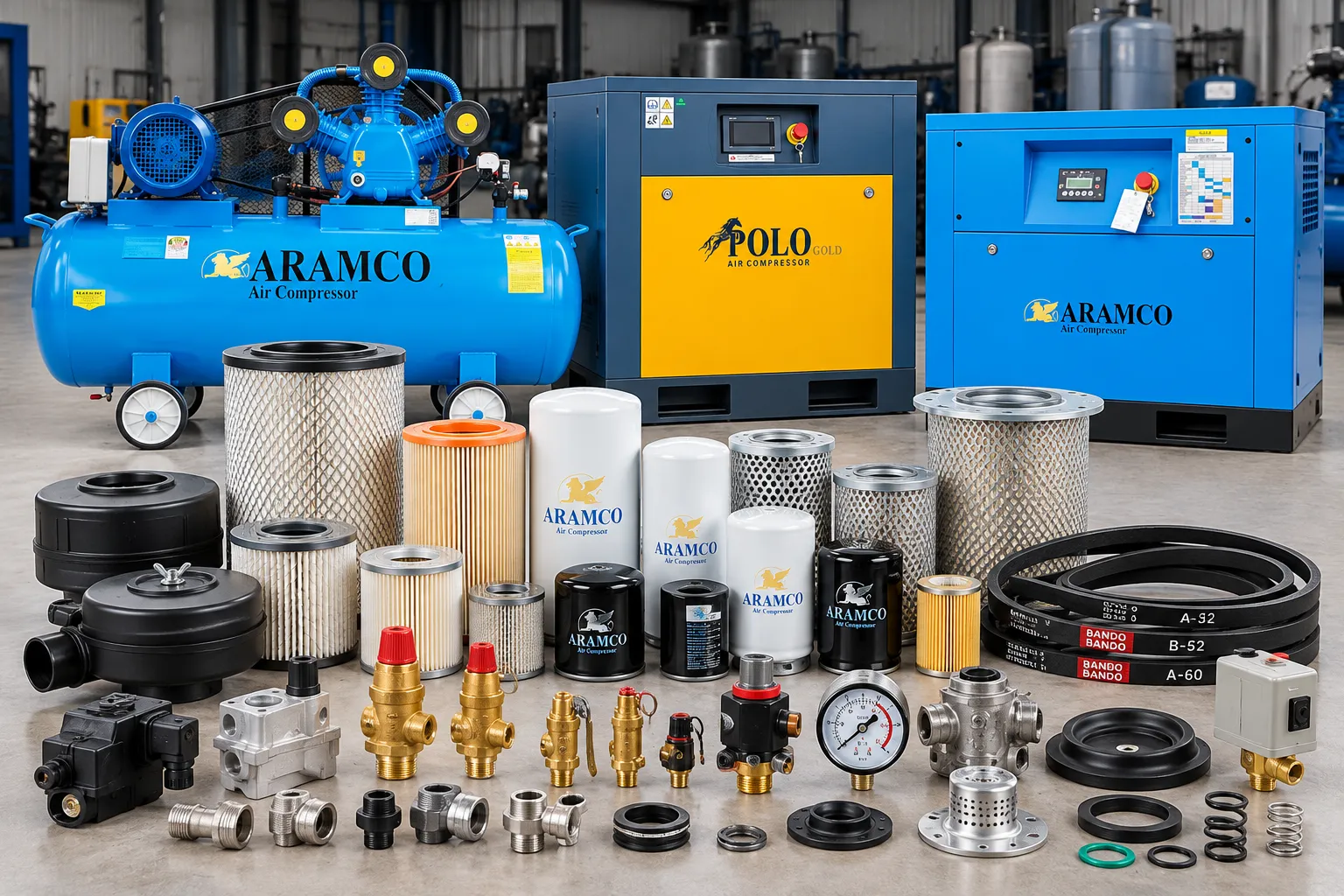 Các loại phụ tùng máy nén khí ARAMCO phổ biến