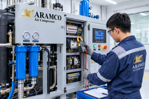 Bảo Dưỡng Máy Sấy Khí Aramco Chuẩn SEO: 4 Mẹo Tránh Sự Cố Đột Ngột 9 Cho máy sấy khí Aramco chạy thử và đo đạc dòng điện vận hành thực tế.