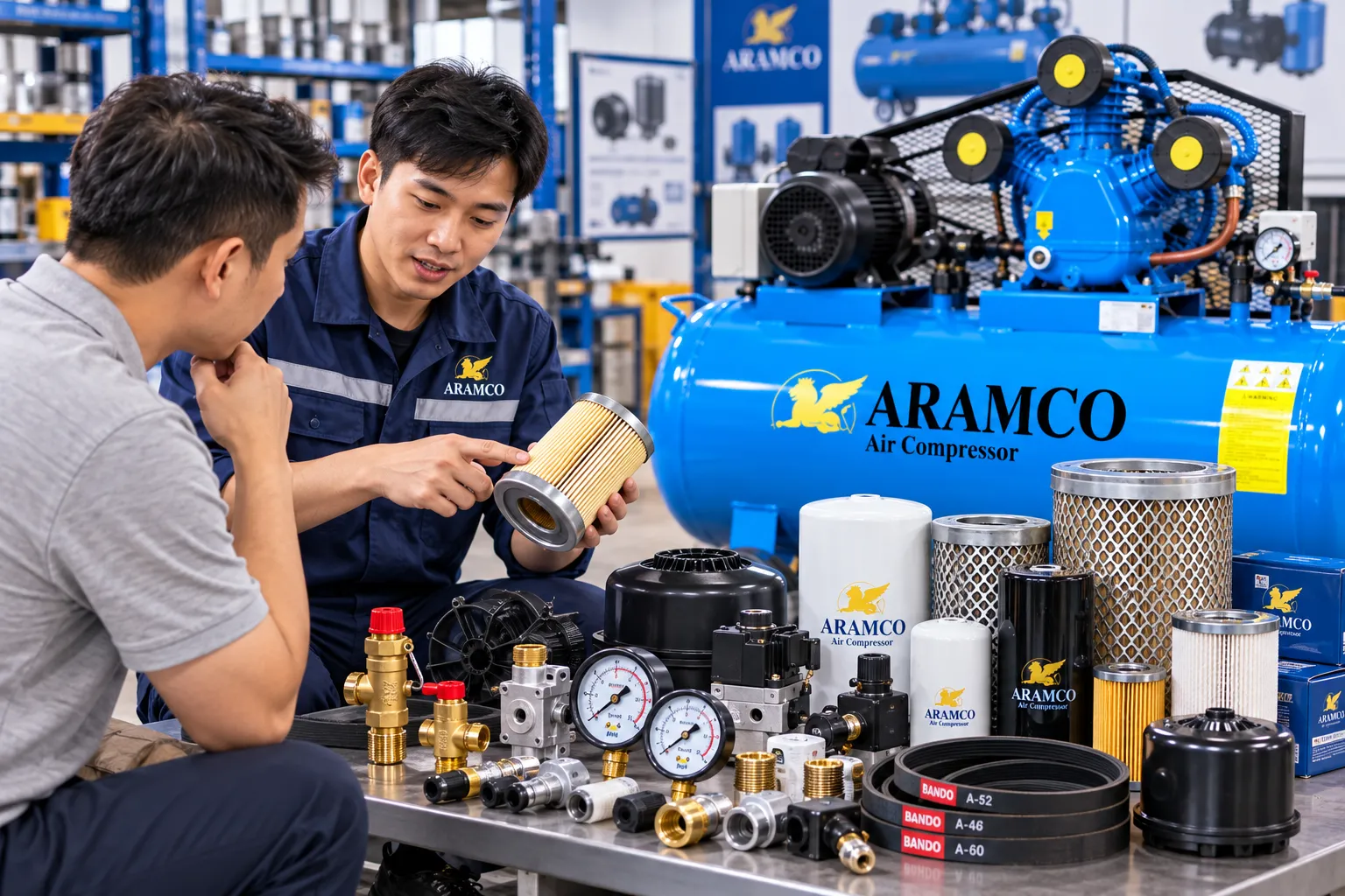 Tư vấn lựa chọn phụ tùng máy nén khí phù hợp với từng model