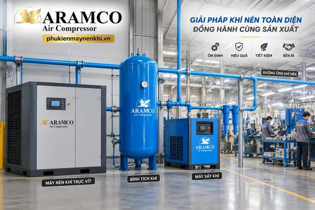 Một hệ thống hoàn chỉnh không chỉ gồm máy nén.